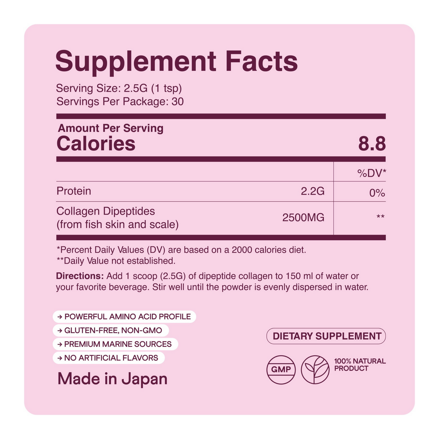 Dipeptide Marine Collagen for Skin, Hair & Nails – Made in Japan
