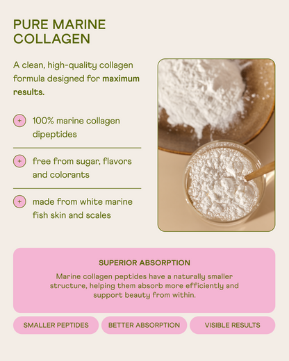 Dipeptide Marine Collagen for Skin, Hair & Nails – Made in Japan