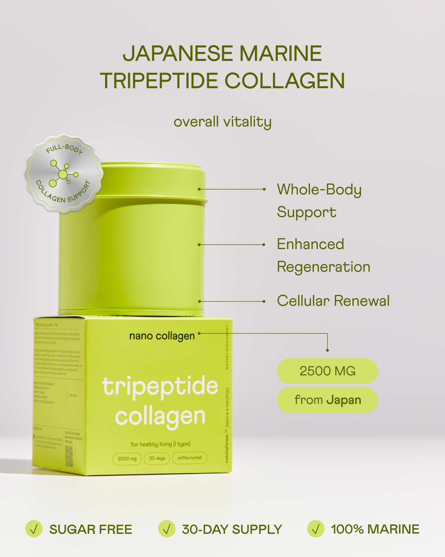 Tripeptide Marine Collagen for Skin, Hair, Bones & Joints – Made in Japan